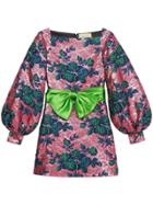 Gucci Floral Jacquard Mini Dress - Pink