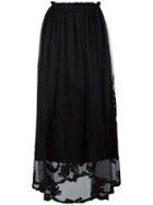 Blugirl Embroidered Tulle Skirt, Women's, Size: 42, Black, Polyamide/cotton/polyester