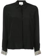 Alexis Embellished Cuff Shirt - Black