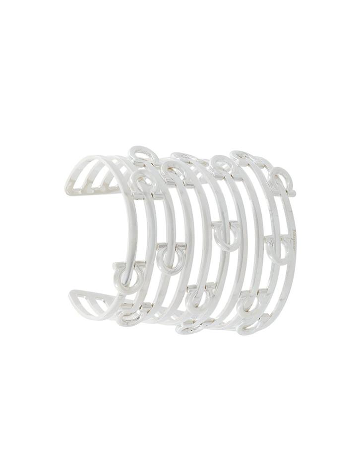 Salvatore Ferragamo Gancio Charm Cuff - Metallic