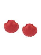 Atu Body Couture Large Shell Earrings - Red
