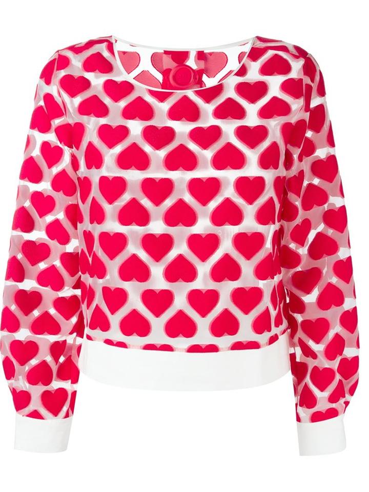Ultra Chic Sheer Heart Sweatshirt