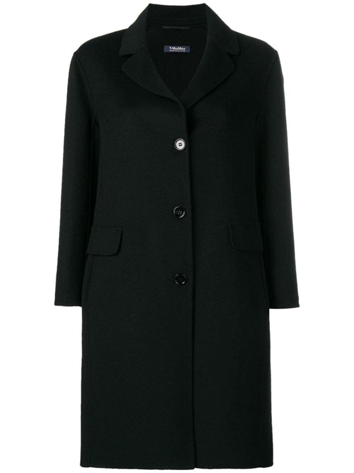 's Max Mara Cropped Sleeve Coat - Black