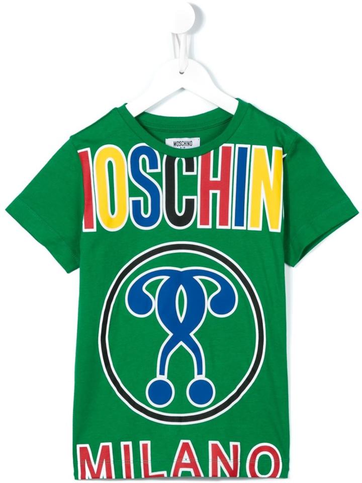 Moschino Kids Double Question Mark Logo Print T-shirt