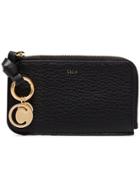 Chloé Alphabet Leather Wallet - Black