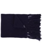 Ami Alexandre Mattiussi Ribbed Scarf Ami De Coeur Patch - Blue