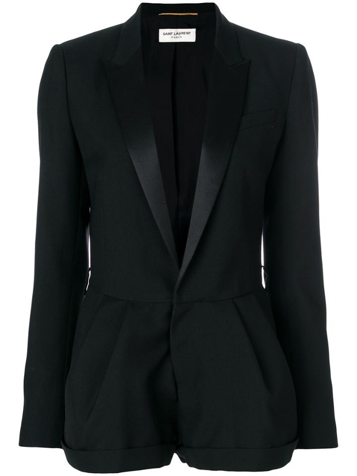 Saint Laurent Tailored Fitted Playsuit - Black