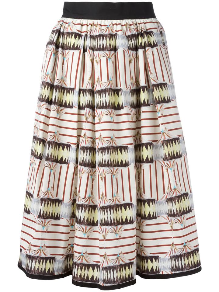 I'm Isola Marras Printed Midi Skirt, Women's, Size: 42, Cotton/spandex/elastane