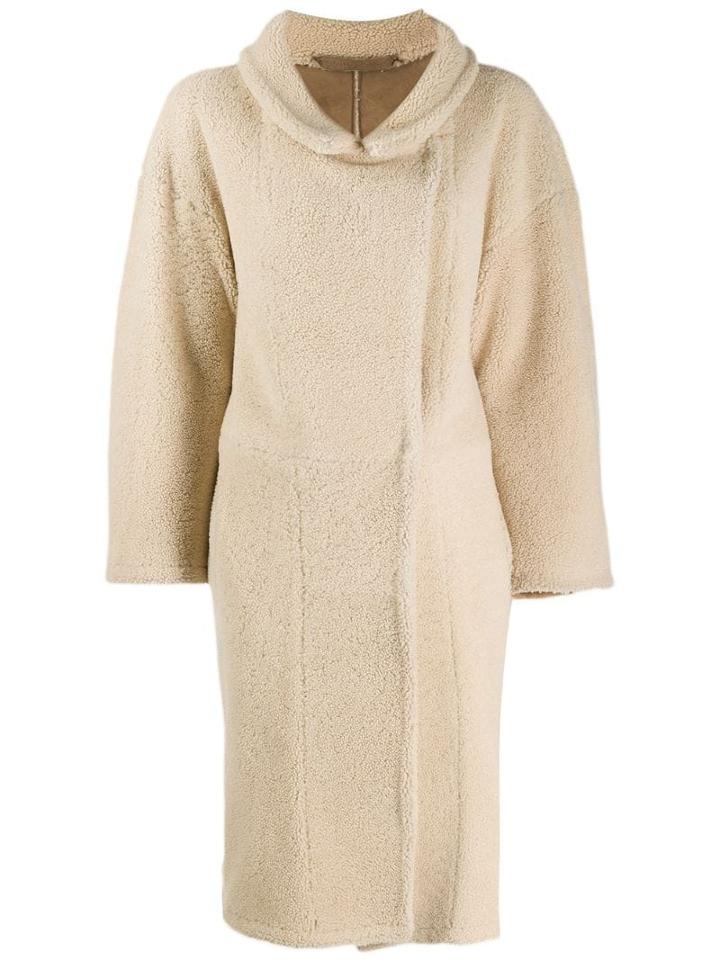 Salvatore Santoro Long Shearling Coat - Neutrals