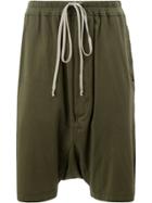 Rick Owens Drkshdw Drop Crotch Shorts - Green