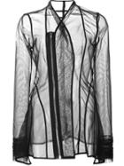 Rick Owens Lilies 'princess' Sheer Fitted Jacket, Women's, Size: 40, Black, Polyamide/spandex/elastane