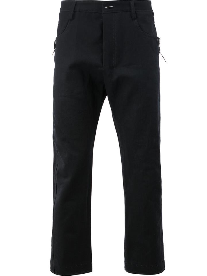 Taichi Murakami Rigid Denim Cropped Jeans, Men's, Size: 8, Black, Cotton