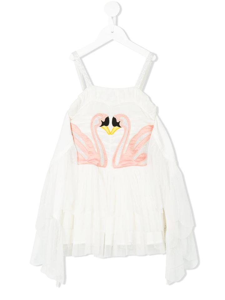 Stella Mccartney Kids - Bonny Swan Dress - Kids - Cotton/polyester - 5 Yrs, White