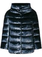 Herno Velvet Puffer Jacket - Blue