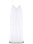 Oseree Bead Embellished Beach Dress - White