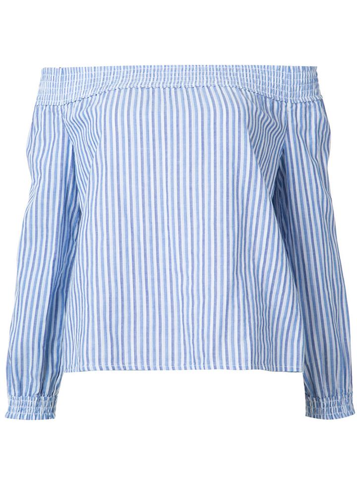 Rag & Bone /jean Off-the-shoulder Blouse, Women's, Size: Xs, Blue, Cotton