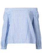 Rag & Bone /jean Off-the-shoulder Blouse, Women's, Size: Xs, Blue, Cotton