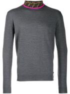 Fendi Monogram Collar Jumper - Grey