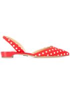 Paul Andrew Polka Dot Slingback Ballerinas - Red