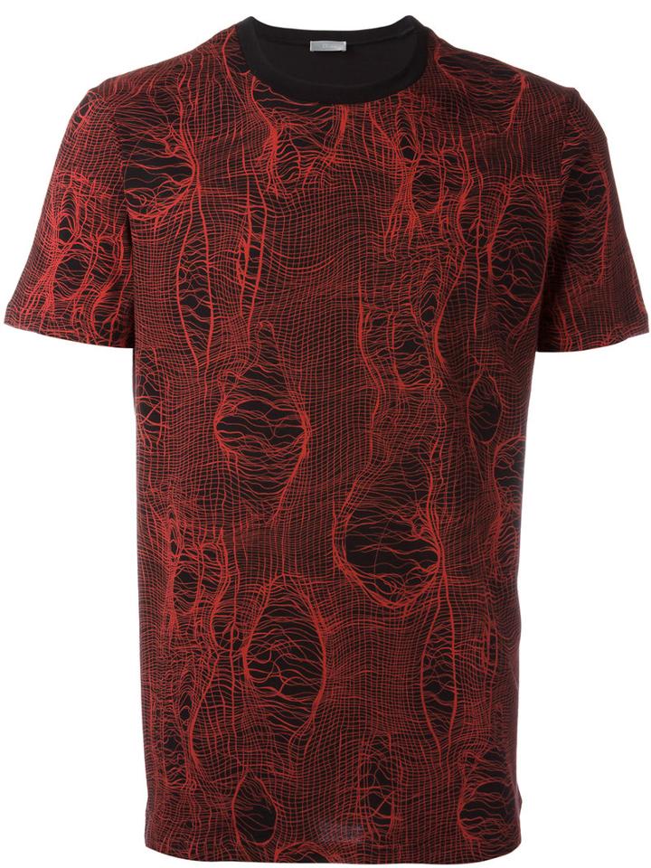 Dior Homme - Broken Stitch Print T-shirt - Men - Cotton - L, Black, Cotton