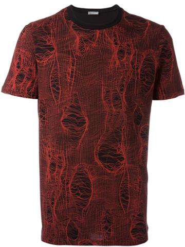 Dior Homme - Broken Stitch Print T-shirt - Men - Cotton - L, Black, Cotton