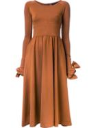 G.v.g.v. 'jersey' Cuff Dress, Women's, Size: Xs, Brown, Nylon/polyurethane/rayon