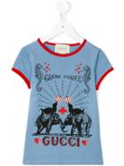 Gucci Kids Logo Print T-shirt, Boy's, Size: 12 Yrs, Blue