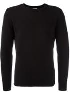 S.n.s. Herning 'manual' Crew Neck Jumper, Men's, Size: Small, Black, Merino/virgin Wool