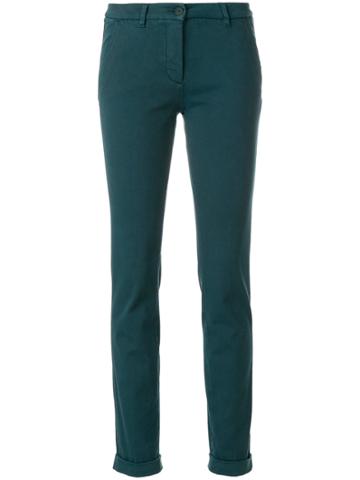 Via Masini 80 Skinny Chino Trousers - Blue