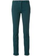 Via Masini 80 Skinny Chino Trousers - Blue