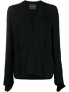 Erika Cavallini Margot V-neck Blouse - Black