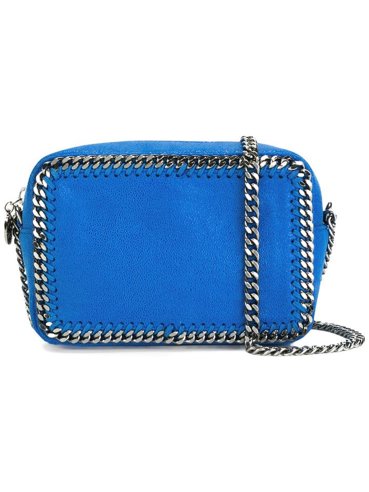 Stella Mccartney Falabella Zip Crossbody Bag, Women's, Blue, Artificial Leather