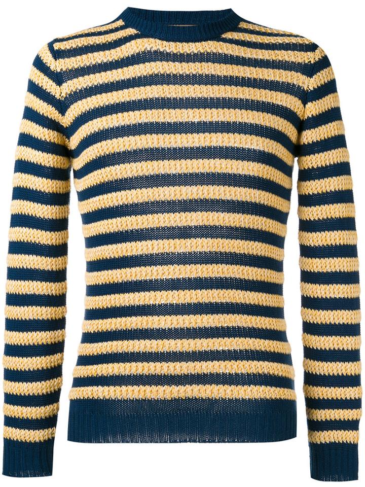 Nuur Striped Jumper, Men's, Size: 48, Blue, Cotton