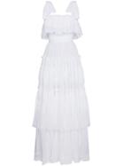 Dolce & Gabbana Cotton Tiered Maxi Dress - White