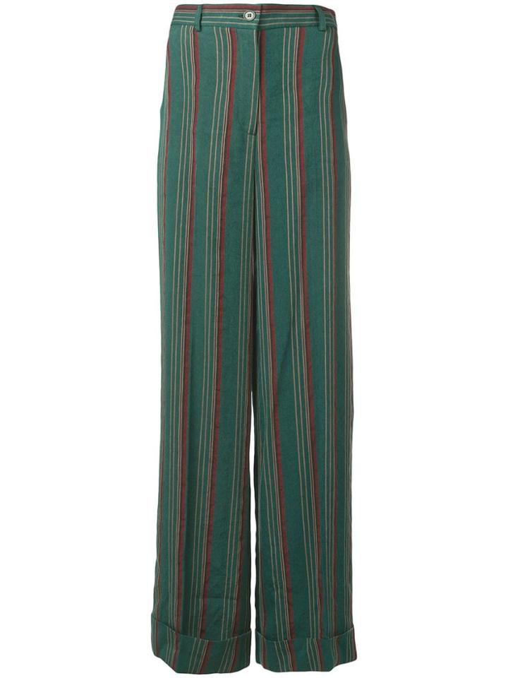 Aspesi Green Linen Trousers