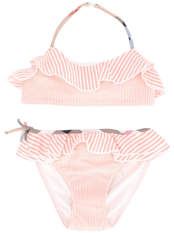 Burberry Kids - Striped Bikini - Kids - Polyamide/polyester/spandex/elastane - 12 Yrs, White
