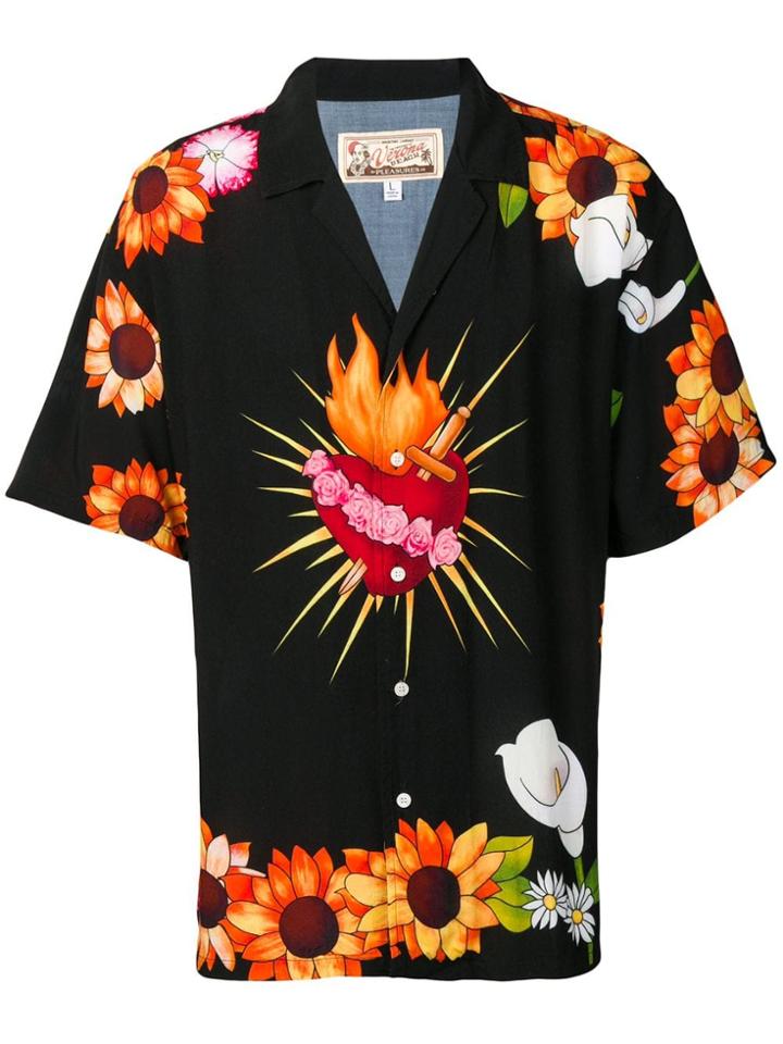 Pleasures Camp Collar Tattoo Shirt - Black