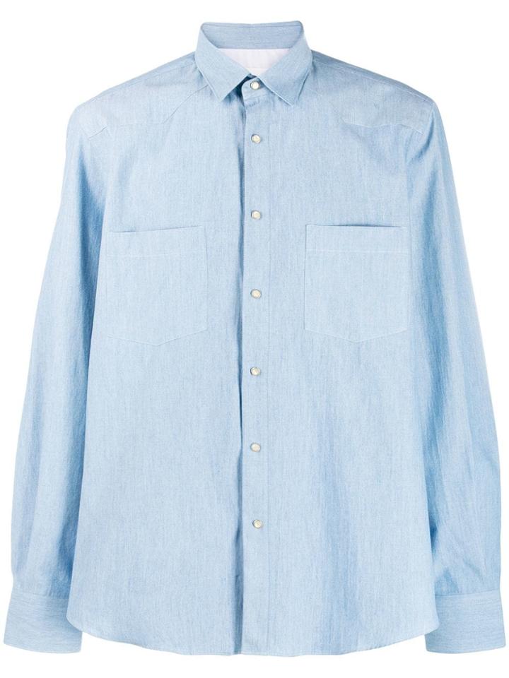 Low Brand Chest Pocket Shirt - Blue