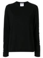 Moschino Logo Intarsia Sleeve Jumper - Black