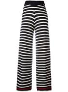 Chinti And Parker Knitted Breton Stripe Trousers, Women's, Size: Medium, Blue, Merino