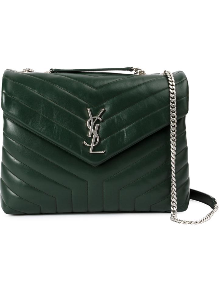 Saint Laurent Medium Loulou Chain Bag - Green