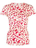 Proenza Schouler Painted Dot Cinched Short Sleeve T-shirt - Red