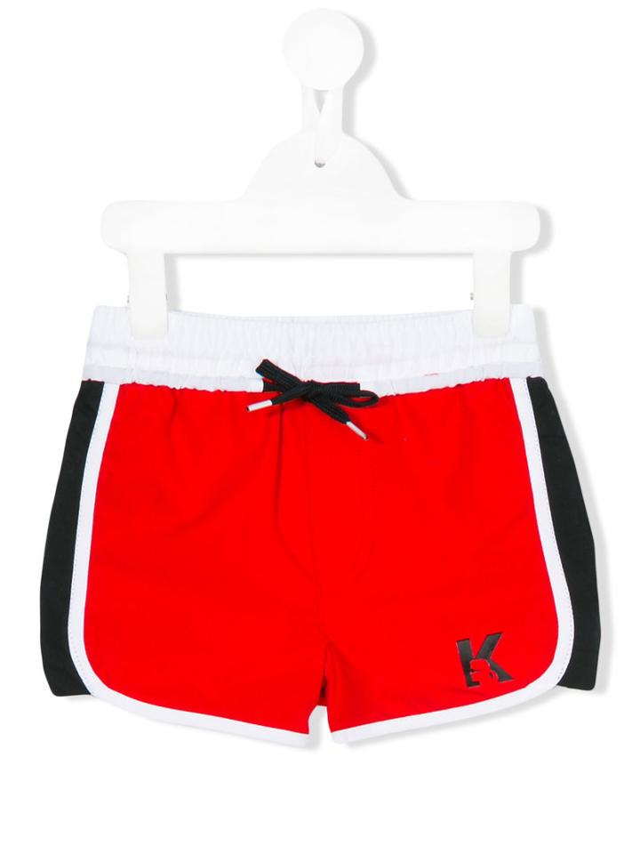 Karl Lagerfeld Kids Logo Swim Shorts, Boy's, Size: 10 Yrs, Red
