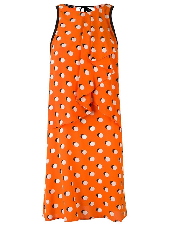 Reinaldo Lourenço Printed Dress, Women's, Size: 38, Yellow/orange, Silk