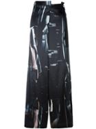 Ann Demeulemeester Palazzo Trousers, Women's, Size: 38, Black, Silk/nylon/spandex/elastane/rayon