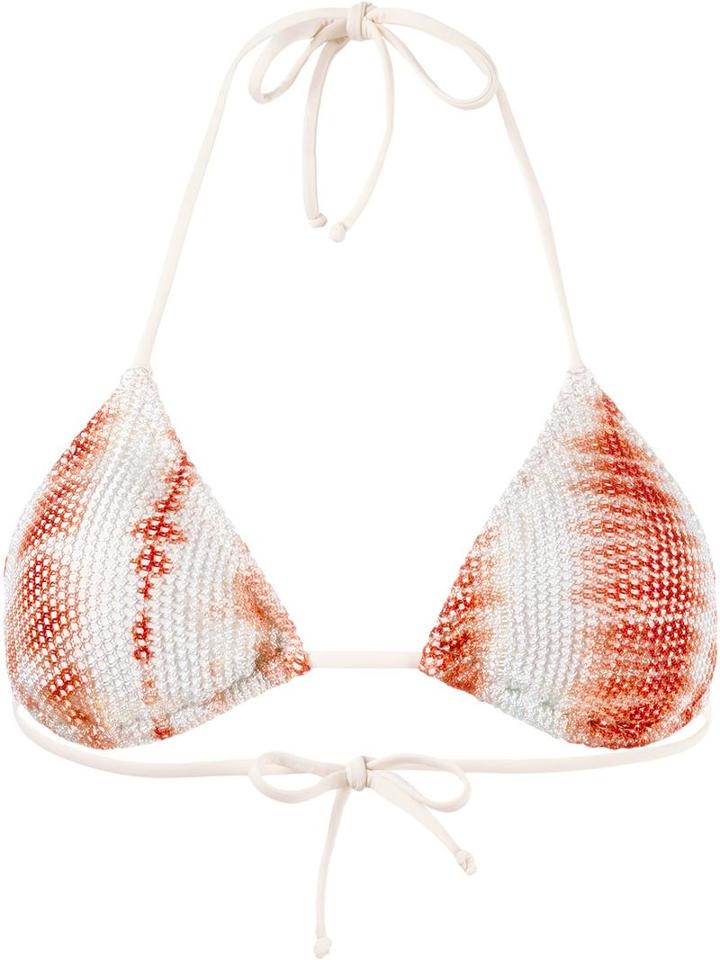Cecilia Prado Knit Triangle Bikini Top, Women's, Size: Medium, Blue, Viscose/acrylic