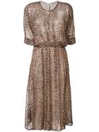 L'autre Chose Leopard Print Dress - Brown