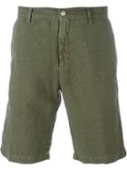 Massimo Alba Classic Chino Shorts, Men's, Size: 50, Green, Linen/flax/cotton