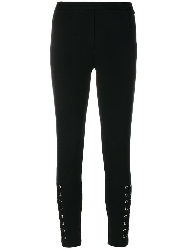 Michael Michael Kors Lace Up Skinny Trousers - Black