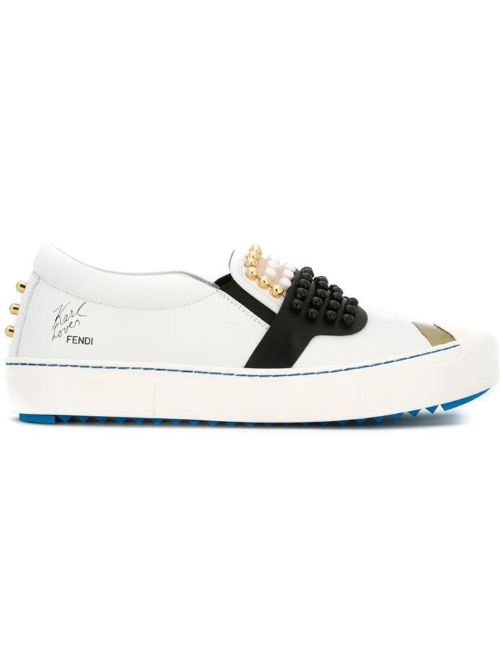 Fendi Studded Slip-on Sneakers